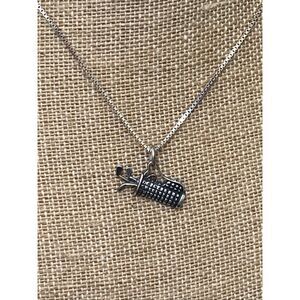 Golf Clubs and Box Chain Sterling Silver Jewelry Charm #sports #golf clubs #golf
